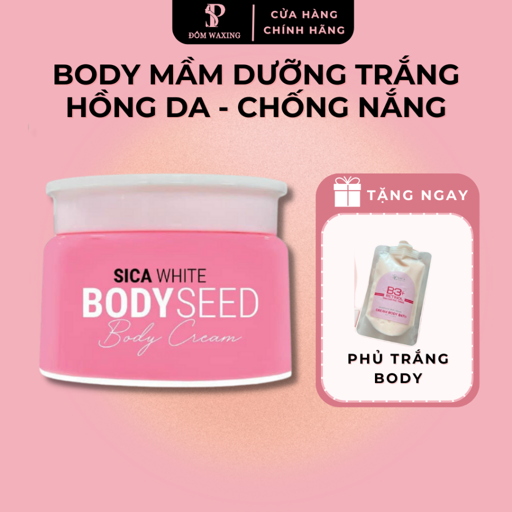 [Rẻ Vô Địch] Body mầm ý dĩ dưỡng da trắng hồng chống nắng- Tặng Gel phủ trắng