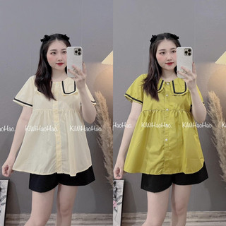 Áo sơ mi bầu thô nến – ảnh thật