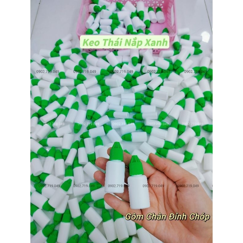 Keo Thái Nắp Xanh 10ml Gôm Chân Đỉnh Chóp_Keo Fan Mi_Keo Thái