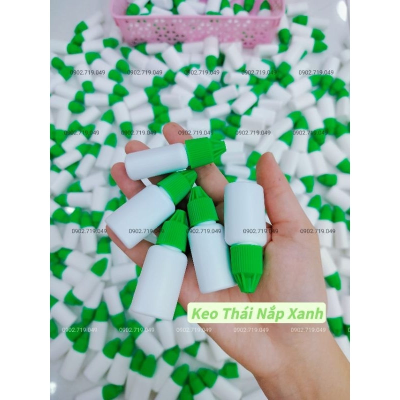 Keo Thái Nắp Xanh 10ml Gôm Chân Đỉnh Chóp_Keo Fan Mi_Keo Thái