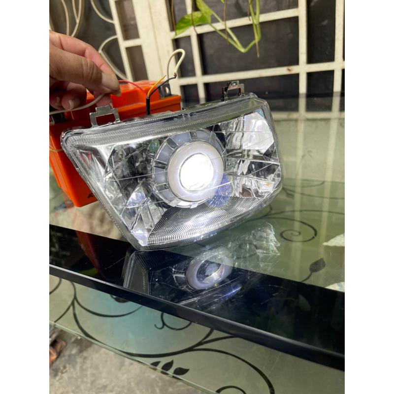 Bộ pha đèn led bi cầu siêu đẹp cho xe Dream - Cả Bộ Bóng Và Pha Đèn
