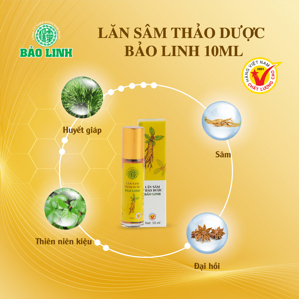 Dầu Sâm Thảo Dược Bảo Linh dạng lăn 10ml