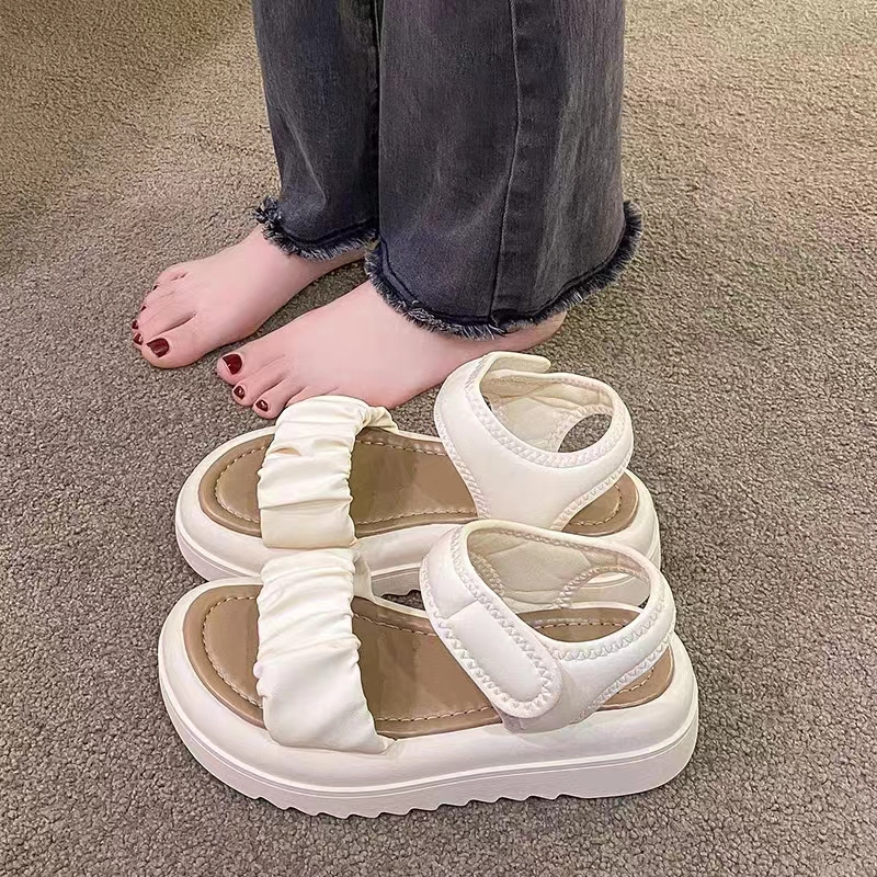 Sandal nữ bánh mỳ big size 40 41 42 43 đế dày 4cm