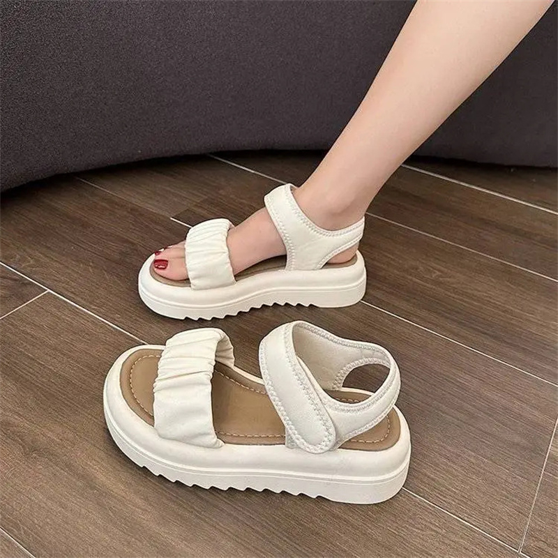 Sandal nữ bánh mỳ big size 40 41 42 43 đế dày 4cm