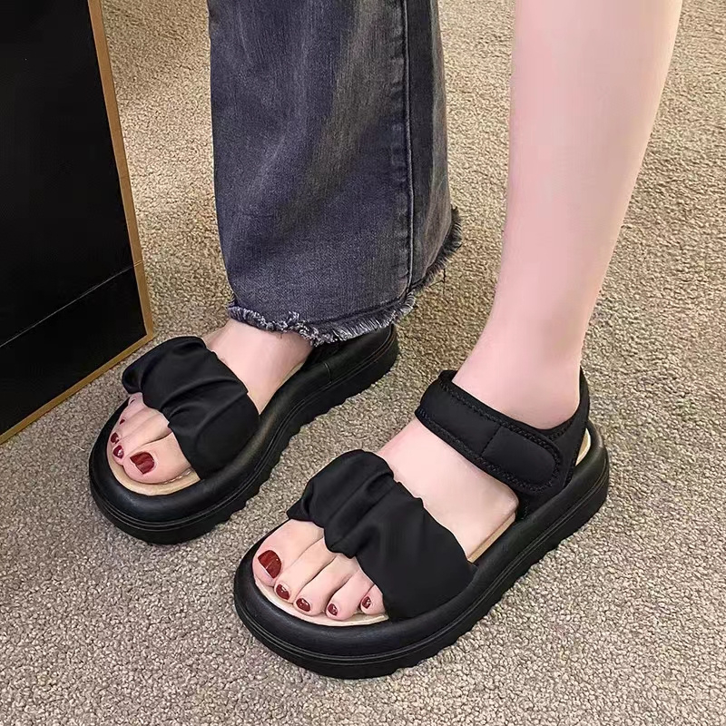 Sandal nữ bánh mỳ big size 40 41 42 43 đế dày 4cm