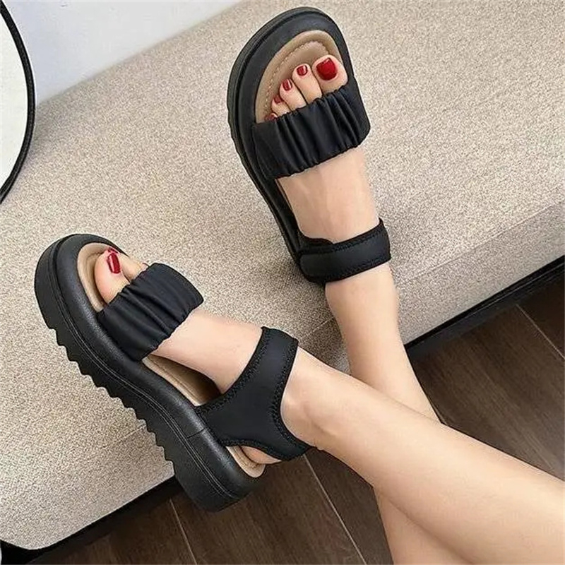 Sandal nữ bánh mỳ big size 40 41 42 43 đế dày 4cm