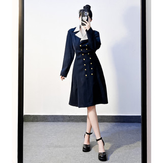 Đầm vest nút cài kim loại vintage