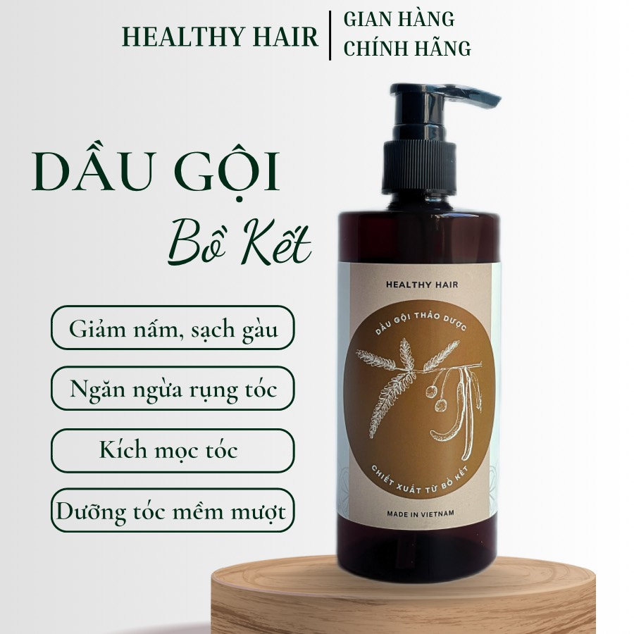 Dầu gội bồ kết Healthy Hair dầu gội thảo dược, dưỡng tóc, kích mọc tóc 300ml