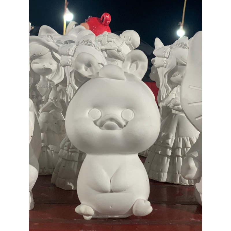Tượng tô màu thạch cao vịt dễ thương size lớn