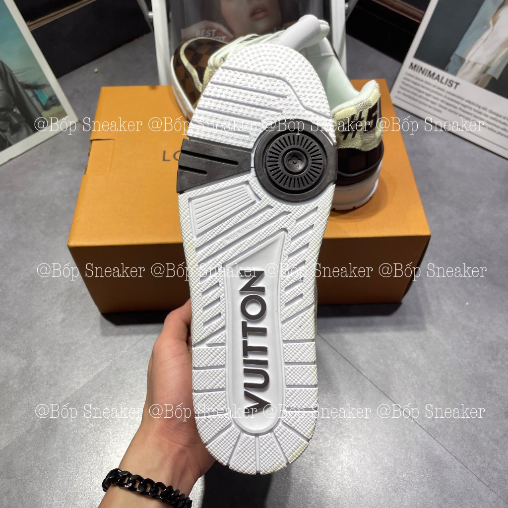 Giày thể thao Louis Vuitton 54 Nâu họa tiết caro LA on web fullbox bill thẻ phụ kiện