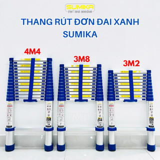 Thang nhôm rút đơn xếp gọn sumika skb320 skb380 skb440 skb510 đai xanh bảo hành 2 năm, thang thợ điện