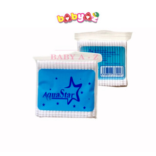Tăm Bông Ngoái Tai Thân Nhựa Aquastar Tăm Bông Kháng Khuẩn Bịch Nhựa 100c Người Lớn