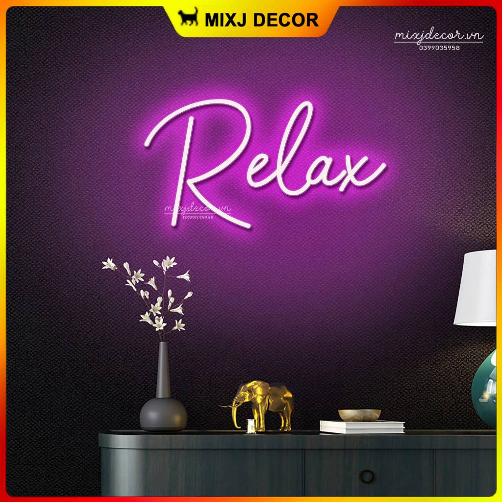 Bộ Chữ Led Màu | Relax | , Đèn Decor, Trang trí tường, quầy bar, Đèn tùy chỉnh, Trang trí phòng khách, Phòng ngủ