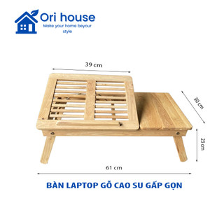 Bàn chân thang kê laptop tiện dụng, gấp gọn màu tự nhiên