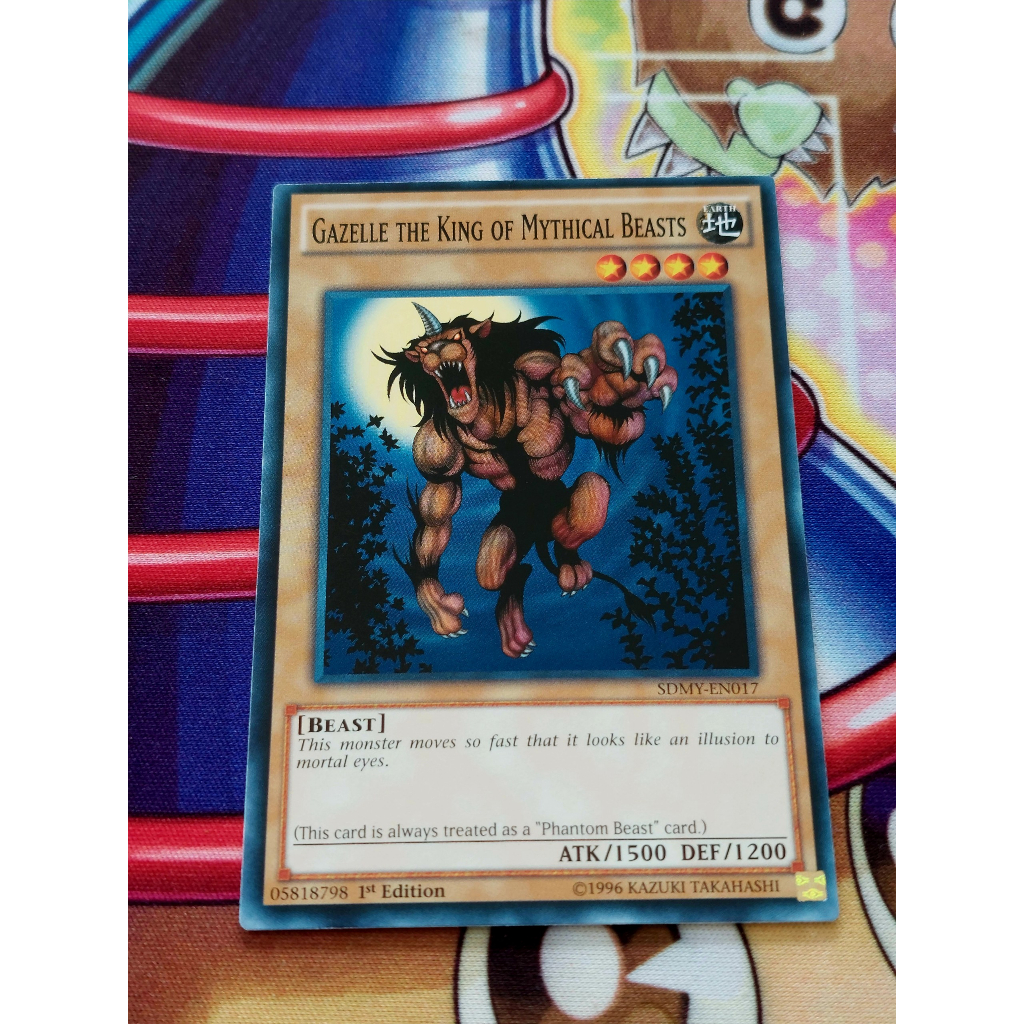 Thẻ Bài Mint90 Yugioh Monster Gazelle the King of Mythical Beasts  - Common