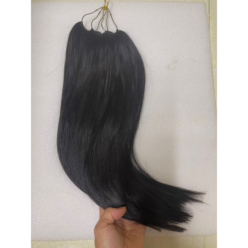 Tóc Nối Lông Vũ Chất Tóc Thật 100% thật tự nhiên 200 Sợi ( Dài 40cm) 200 sợi