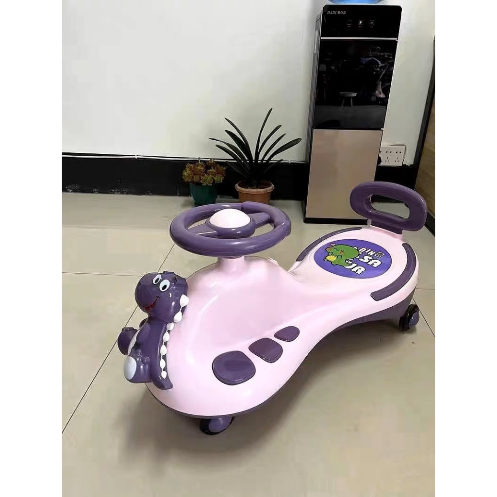 Xe Lắc Cho Bé, Xe chòi chân Thăng bằng 4 bánh cho bé kèm nhạc và đèn hình khủng long cao cấp