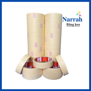 Băng dính giấy 2cm .4f8 chuyên dán chữ , cuốn hàng
