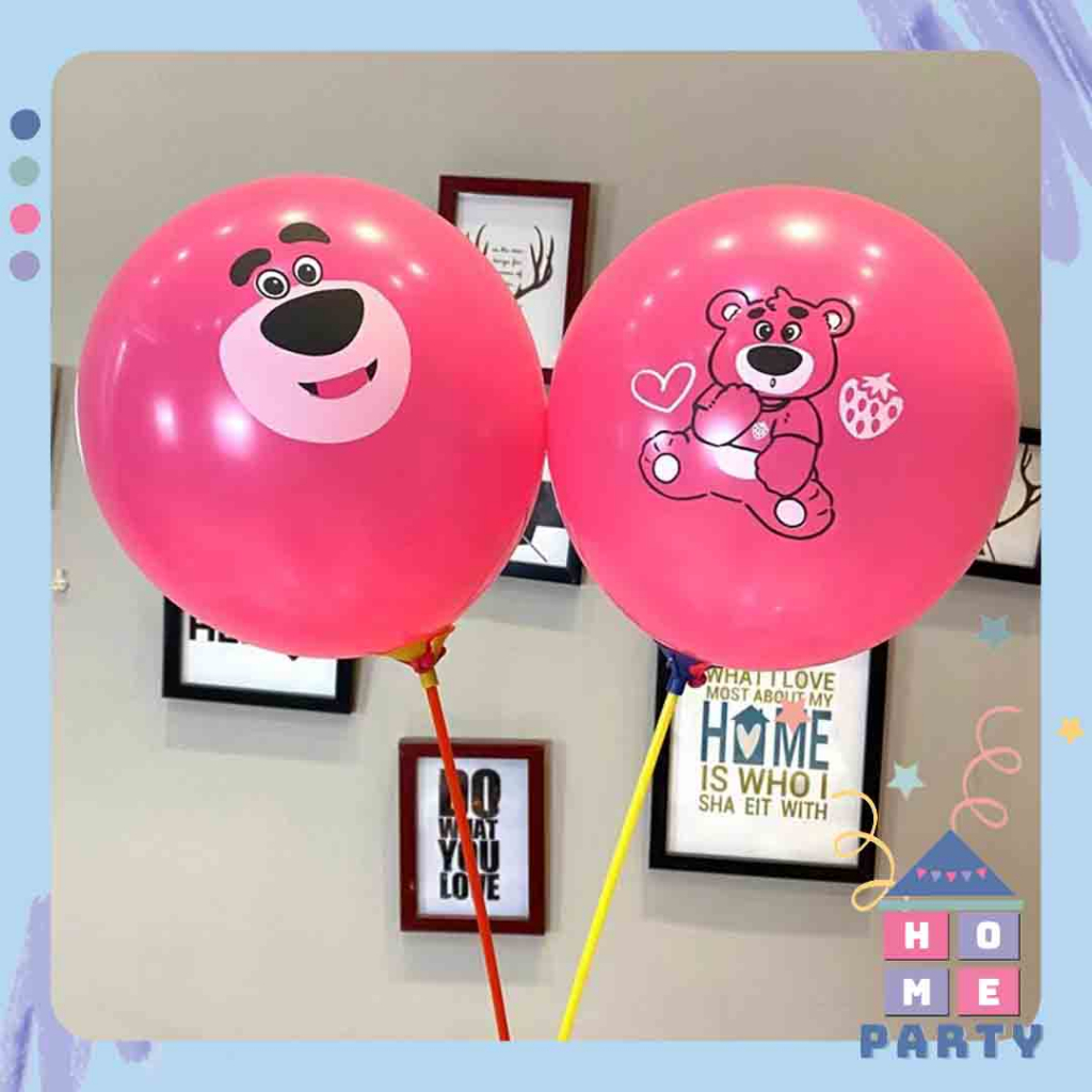 Bong Bóng Gấu Dâu - Bóng Gấu Lotso Dễ Thương Trang Trí Tiệc Tùng HomeParty