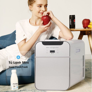 Tủ lạnh mini Musibao 20L 2 chiều nóng lạnh dùng điện gia đình và ô tô, đựng mỹ phẩm, bảo quản mỹ phẩm, trữ sữa cho bé