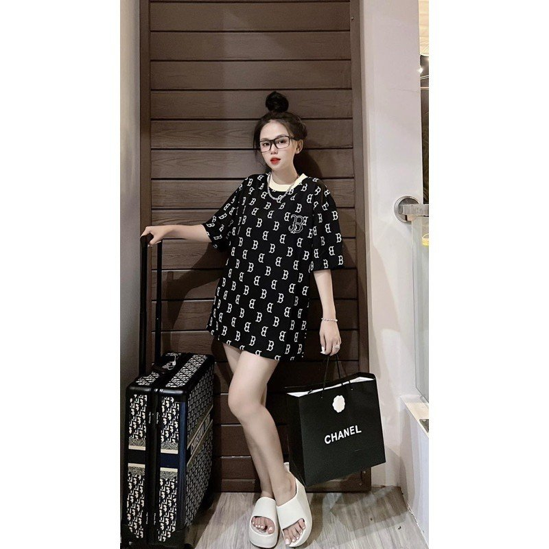 Áo phông Nam Nữ in kín, chất cotton dáng rộng Unisex