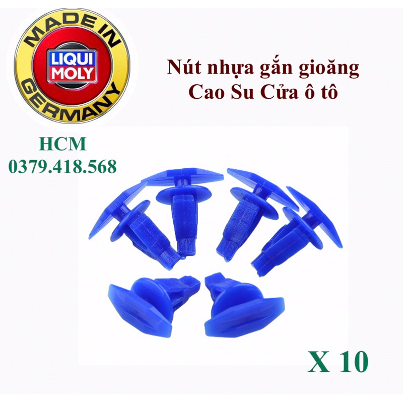 Combo 10 nút nhựa gắn gioăng cửa ô tô