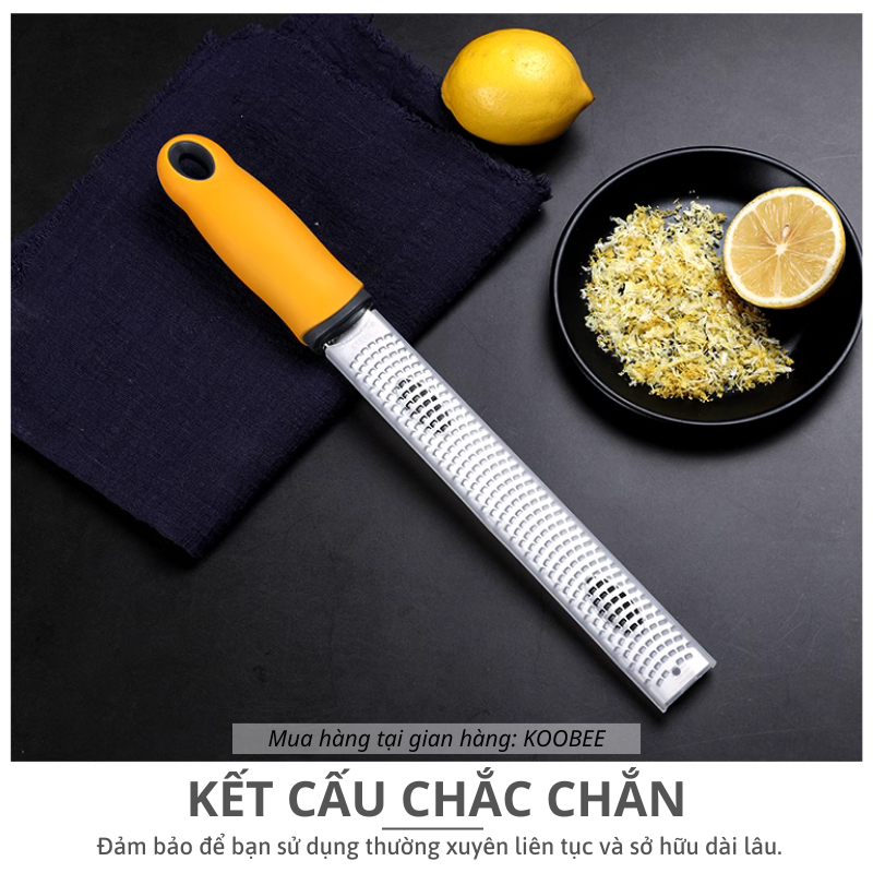 Dụng cụ nạo phô mai/vỏ chanh/socola/củ quả KOOBEE chất liệu Inox 304 cao cấp chuyên nghiệp (PKB47)