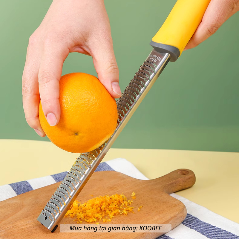 Dụng cụ nạo phô mai/vỏ chanh/socola/củ quả KOOBEE chất liệu Inox 304 cao cấp chuyên nghiệp (PKB47)
