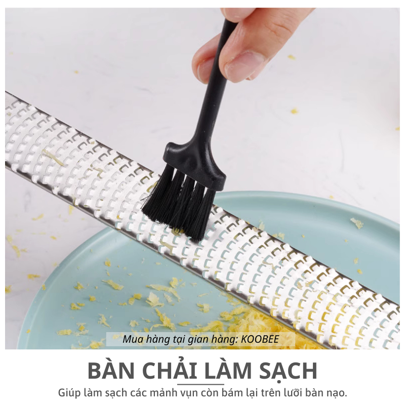 Dụng cụ nạo phô mai/vỏ chanh/socola/củ quả KOOBEE chất liệu Inox 304 cao cấp chuyên nghiệp (PKB47)