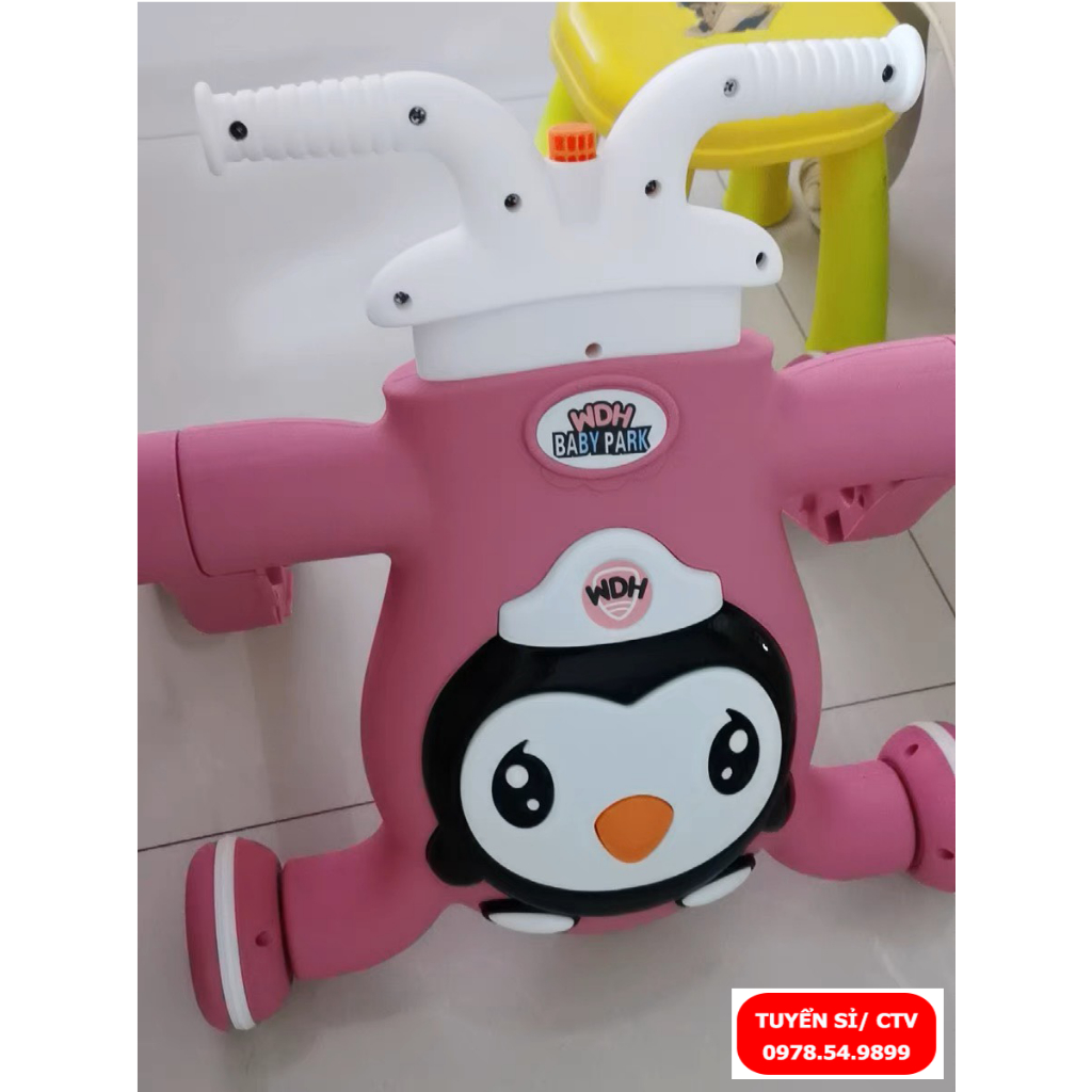 Xe tập đi đa năng cho bé 3in1 kèm xe chòi chân và xe trượt scooter kèm nhạc và đèn