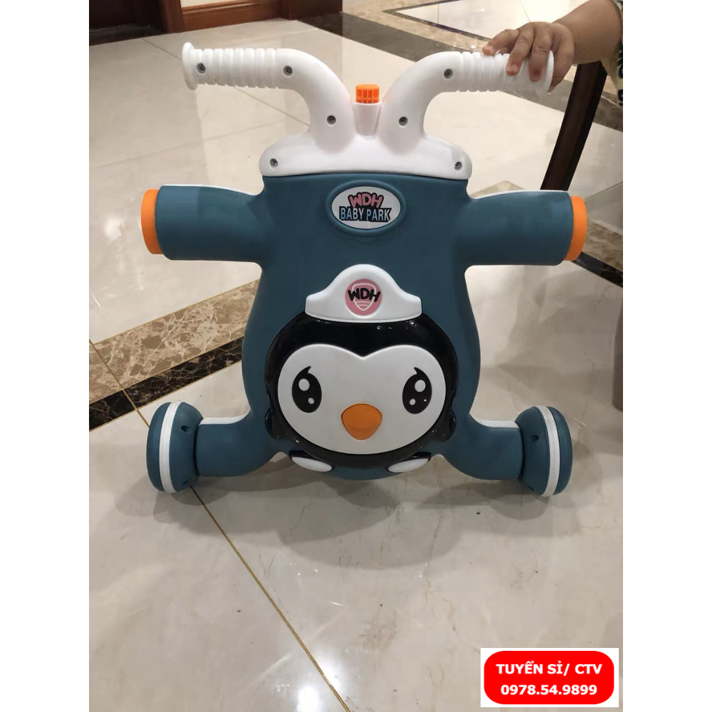 Xe tập đi đa năng cho bé 3in1 kèm xe chòi chân và xe trượt scooter kèm nhạc và đèn