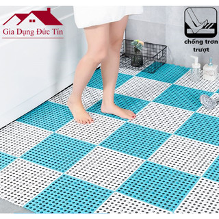 Miếng lót sàn chống trơn cho nhà tắm, nhà vệ sinh, nhà bếp và các khu vực ẩm ướt và trơn trượt (30cmx30cm một tấm)
