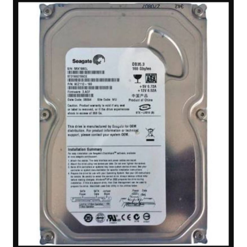 HDD ổ cứng 160G cũ, sức khỏe 100%, hỗ trợ cài Windows theo yêu cầu. | BigBuy360 - bigbuy360.vn