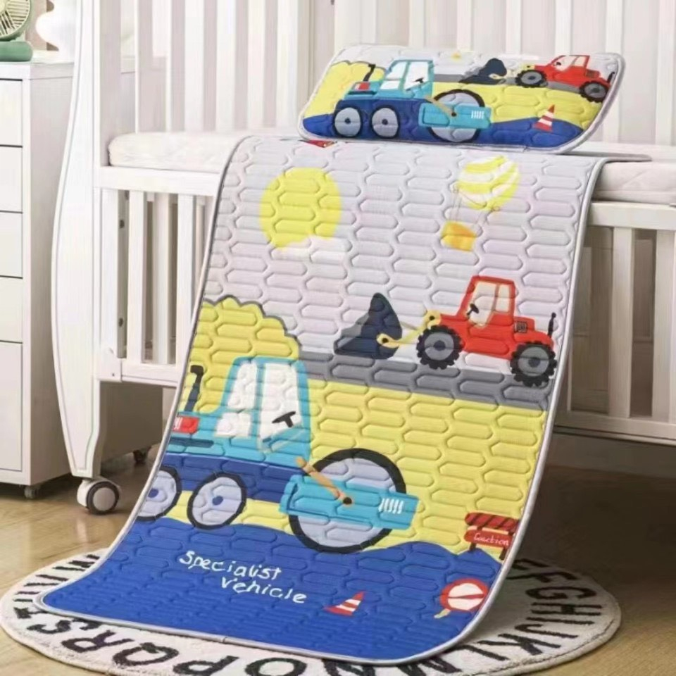 Chiếu cao su non dành cho bé, Chiếu nằm mát dành cho bé nằm quây, cũi kích thước 60cm*120cm