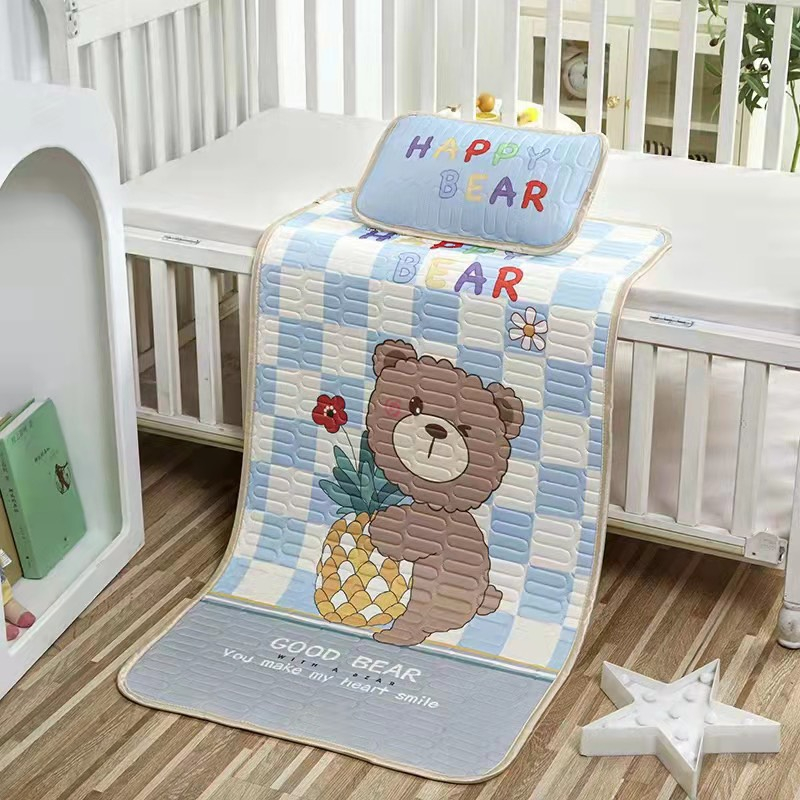 Chiếu cao su non dành cho bé, Chiếu nằm mát dành cho bé nằm quây, cũi kích thước 60cm*120cm