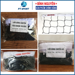 Lưới Bóng Chuyền chính hãng Bình Nguyên chất liệu dù bền đẹp cho bóng chuyền da 9,5m, bóng chuyền hơi 7m
