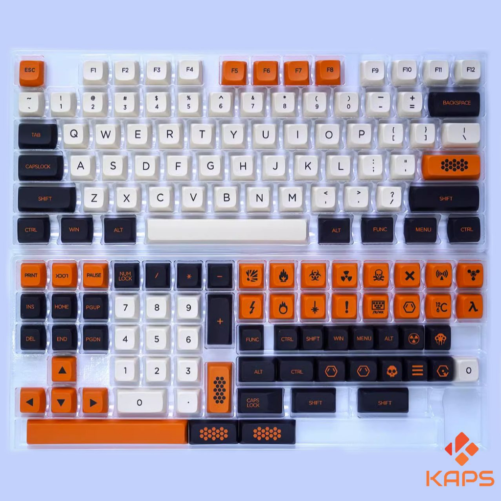 Keycap Carbon PBT profile XDA in dyesub 142 nút cho bàn phím cơ layout 108/104/98/87/84/75/68/64/61
