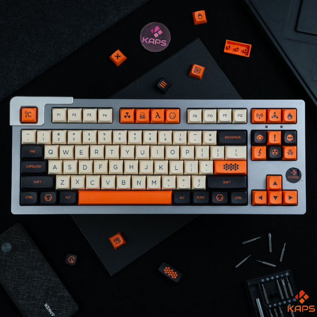 Keycap Carbon PBT profile XDA in dyesub 142 nút cho bàn phím cơ layout 108/104/98/87/84/75/68/64/61