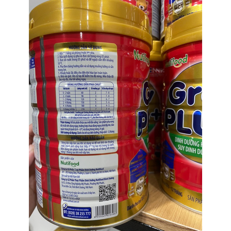 SỮA BỘT NUTI GROWPLUS ĐỎ 780G