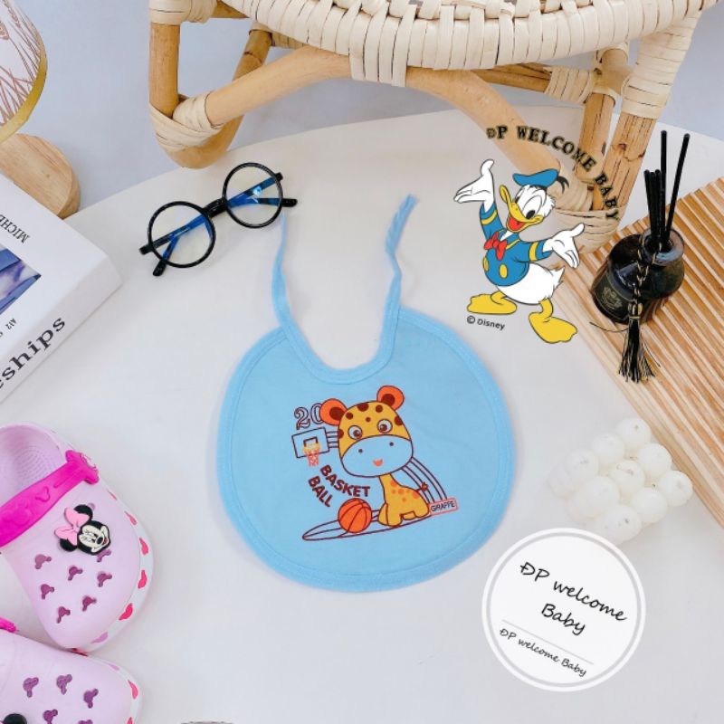Yếm tròn có dây buộc chống thấm cho bé