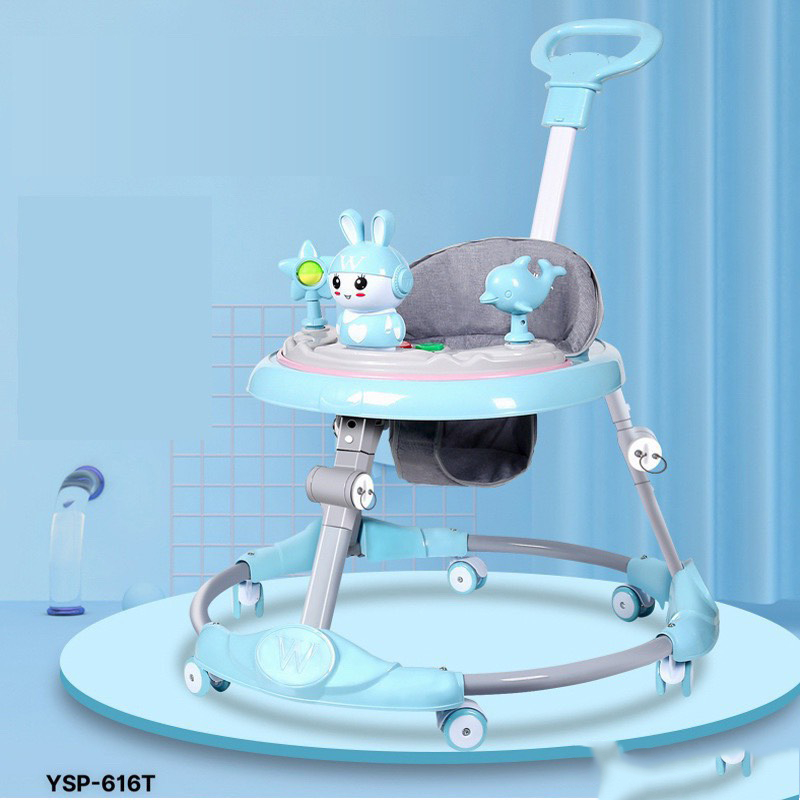 Xe tròn tập đi cho bé gấp gọn, điều chình độ cao kèm nhạc và đèn