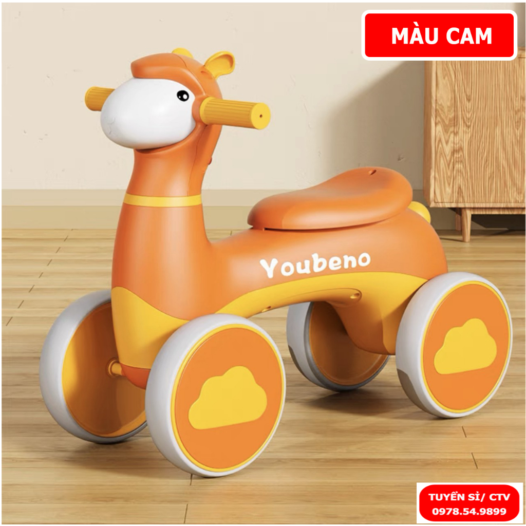 Xe chòi chân cho bé cao cấp, Xe thăng bằng con cừu kèm nhạc và đèn cho bé từ 1 đến 5 tuổi