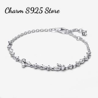 Lắc đeo tay pan ale hình bông hoa bạc s925 thuần khiết hàng cao cấp