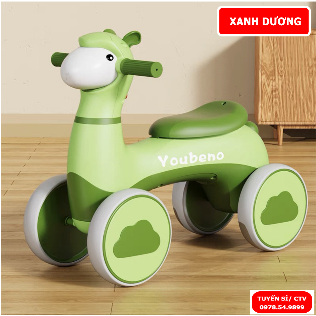 Xe chòi chân cho bé cao cấp, Xe thăng bằng con cừu kèm nhạc và đèn cho bé từ 1 đến 5 tuổi