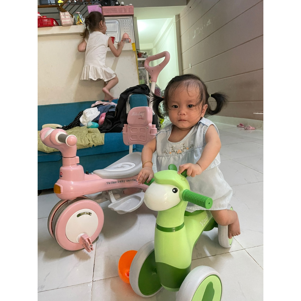 Xe chòi chân cho bé cao cấp, Xe thăng bằng con cừu kèm nhạc và đèn cho bé từ 1 đến 5 tuổi