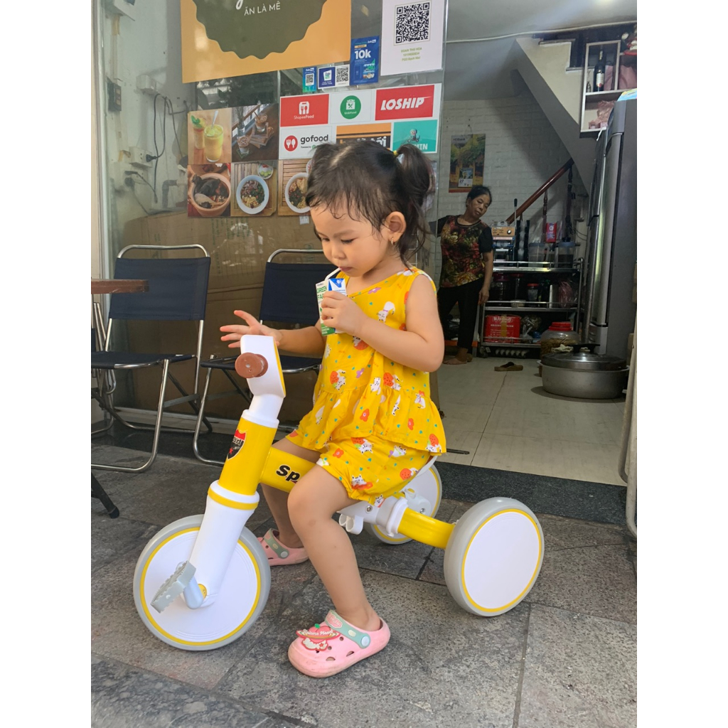 Xe đạp 3 bánh cho bé kiêm xe chòi chân thăng bằng cho trẻ từ 2 đến 5 tuổi SPORT cao cấp