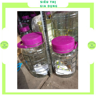Bình Ngâm Rượu Thủy Tinh 2 Lít dày dặn có Quai Xách
