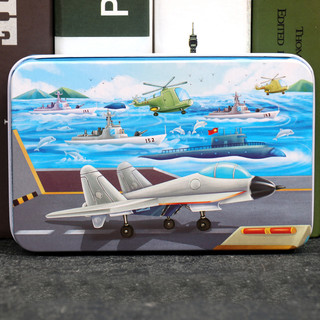 Bộ đồ chơi tranh 60 mảnh ghép Tranh gỗ puzzle Hộp sắt cho bé