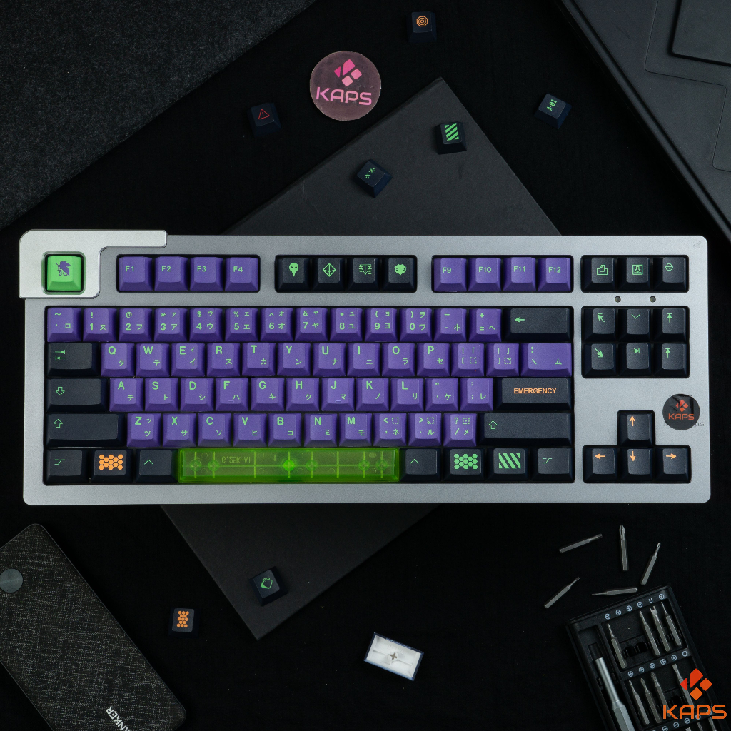 Keycap Eva PBT profile Cherry in dyesub 134 nút cho bàn phím cơ layout 108/104/98/87/84/75/68/64/61
