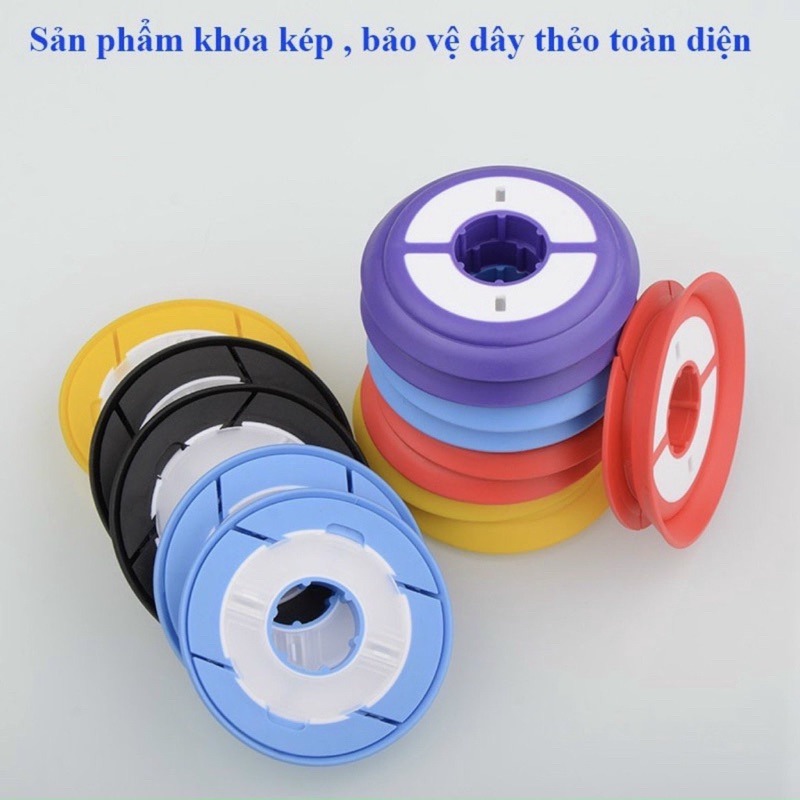 (Câu đơn, Câu đài)Trục câu cá, Trục thẻo Silicon cao cấp_loại nắp gập và loại tròn(Bán lẻ 1c)